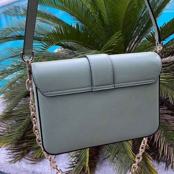 Michael Kors Carmen Medium Monogram Flap Crossbody Convertible Shoulder Bag - Picture 6 of 16